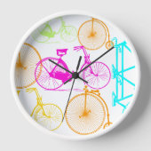 Vintages modernes Bikemodell leuchtendes Neonmuste Uhr (Vorderseite)