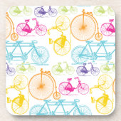 Vintages modernes Bikemodell leuchtendes Neonmuste Untersetzer (Vorderseite)