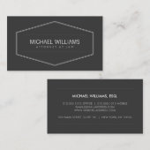 Vintages modernes Emblem für Anwälte, Rechtsanwält Visitenkarte (Vorne/Hinten)