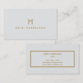 VINTAGES MODERNES GOLD- UND GRAULOLOGO VISITENKARTE (Vorne/Hinten)