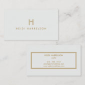 VINTAGES MODERNES GOLD- UND GRAULOLOGO VISITENKARTE (Vorne/Hinten)