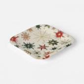 Vintages, modernes Goldschneeflocken Pappteller (Gewinkelt)