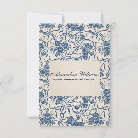 Vintages modernes ivorisches Brautparty Einladung (Rückseite)