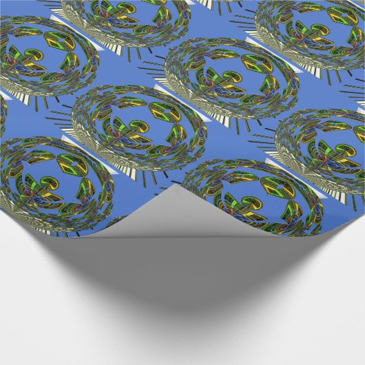 Vintages modernes Motiv Geschenkpapier (Ecke)