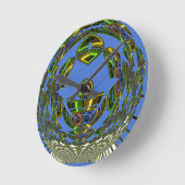 Vintages modernes Motiv Runde Wanduhr (Winkel)