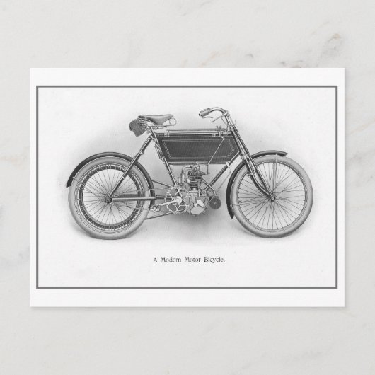 Vintages "Modernes Motorrad" Postkarte (Vorderseite)