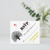 Vintages modernes Niedliches RSVP (Stehend Vorderseite)