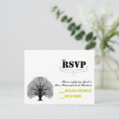 Vintages modernes Niedliches RSVP Karte (Stehend Vorderseite)