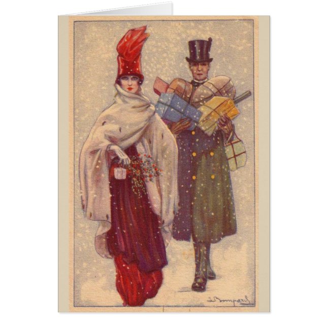 Vintages modernes Paar-Einkaufen, (Vorne)