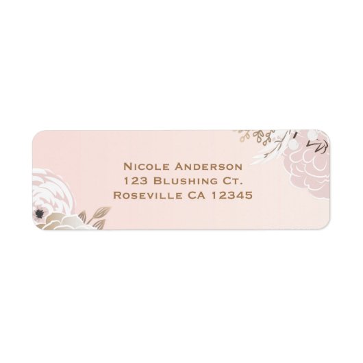 Vintages modernes Rosa- und Goldfloral-Brautparty (Vorne)