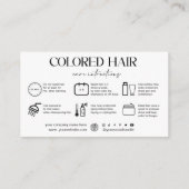 Vintages, modernes Schwarz-Weiß-Haar Vielen Dank Rabattkarte (Rückseite)