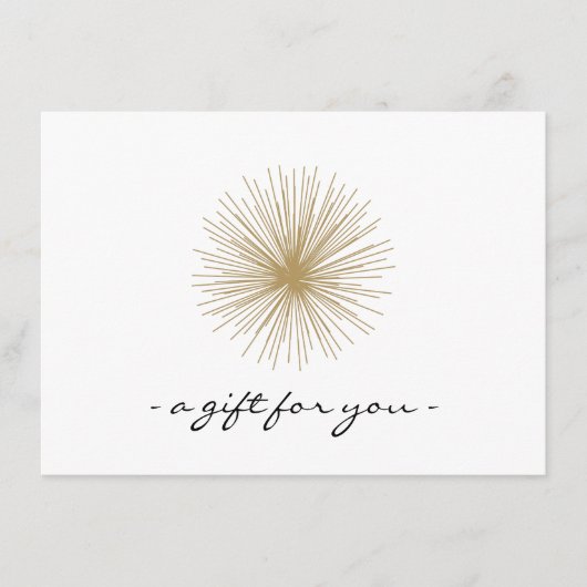 VINTAGES MODERNISTISCHES Geschenkzertifikat (Vorderseite)