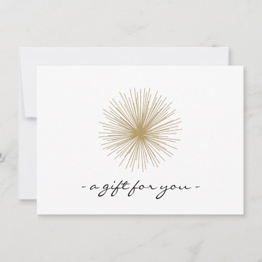 VINTAGES MODERNISTISCHES Geschenkzertifikat (Vorderseite)