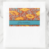 Vintages Mohn ~ Rechteck Rechteckiger Aufkleber (Tasche)