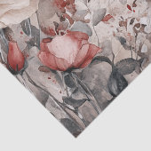 Vintages Mohnblütendecoup Seidenpapier (Detail)