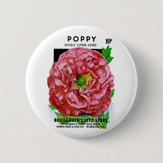 Vintages Mohnfutter Button
