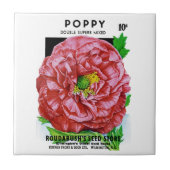 Vintages Mohnfutter Fliese (Vorderseite)