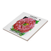 Vintages Mohnfutter Fliese (Seite)