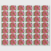 Vintages Mohnfutter Geschenkpapier (Flach)