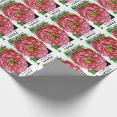 Vintages Mohnfutter Geschenkpapier (Ecke)