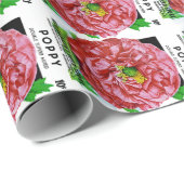Vintages Mohnfutter Geschenkpapier (Rolleneckpunkt)