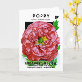 Vintages Mohnfutter Karte (Gelbe Blume)