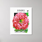 Vintages Mohnfutter Leinwanddruck (Vorderseite)