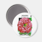 Vintages Mohnfutter Magnet (Vorderseite/Rückseite)