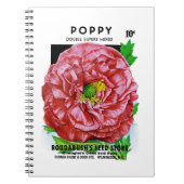 Vintages Mohnfutter Notizblock (Vorderseite)