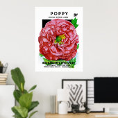 Vintages Mohnfutter Poster (Heimbüro)