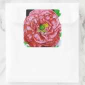 Vintages Mohnfutter Quadratischer Aufkleber (Tasche)