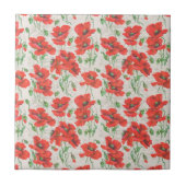 Vintages Mohnmuster Fliese (Vorderseite)