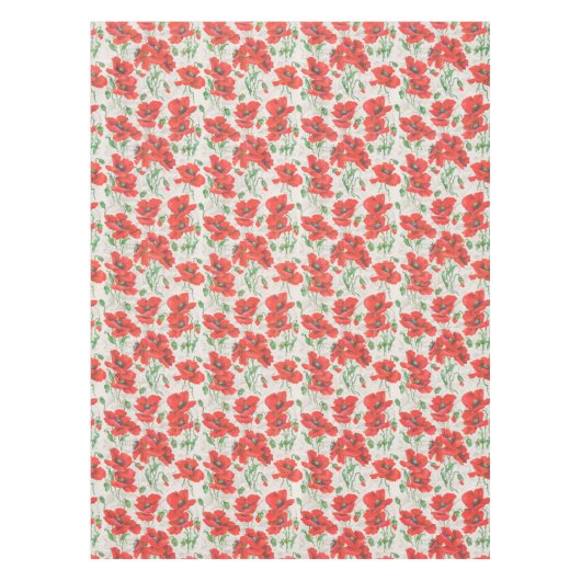 Vintages Mohnmuster Tischdecke (Vorderseite)