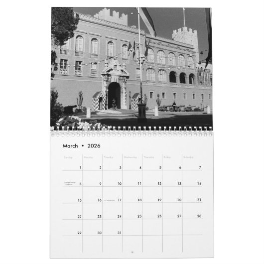 Vintages Monaco 1970 Kalender (Mär 2026)
