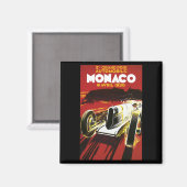 Vintages Monaco Car Road Race Poster Magnet (Vorderseite/Rückseite)
