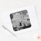 Vintages Monaco Fürstentum Fürstentum Fürstentum Quadratischer Aufkleber (Umschlag)