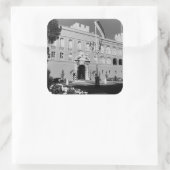 Vintages Monaco Fürstentum Fürstentum Fürstentum Quadratischer Aufkleber (Tasche)