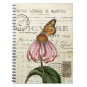Vintages Monarch Butterfly Spiraljournal Notizblock (Vorderseite)