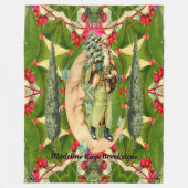 Vintages Mondsankt-Monogramm Fleecedecke (Vorderseite)