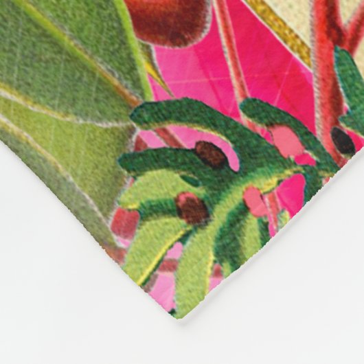 Vintages Mondsankt-Monogramm Fleecedecke (Ecke)