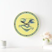 Vintages Mondschauspiel Große Wanduhr (Zuhause)