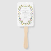 Vintages Mongram Colorful Garden Wedding Programm Fächer (Vorderseite)