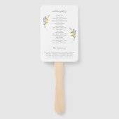 Vintages Mongram Colorful Garden Wedding Programm Fächer (Rückseite)