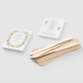 Vintages Mongram Colorful Garden Wedding Programm Fächer (Non-assembled)