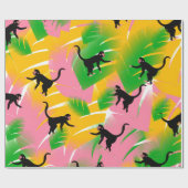 Vintages Monkey-Muster Geschenkpapier (Flach)