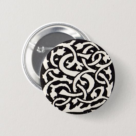 Vintages Monogram S Art Nouveau Button (Vorne & Hinten)