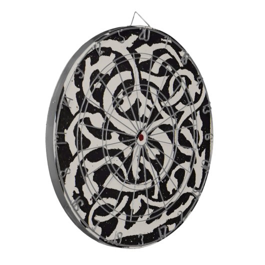 Vintages Monogram S Art Nouveau Dartscheibe (Vorderseite Links)