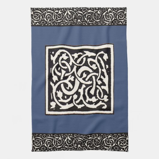 Vintages Monogram S Art Nouveau Handtuch (Vertikal)