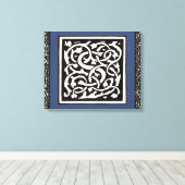 Vintages Monogram S Art Nouveau Leinwanddruck (Insitu (Holzboden))