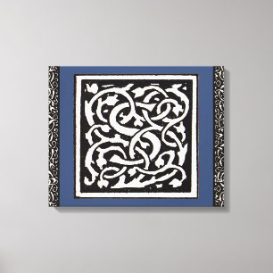 Vintages Monogram S Art Nouveau Leinwanddruck